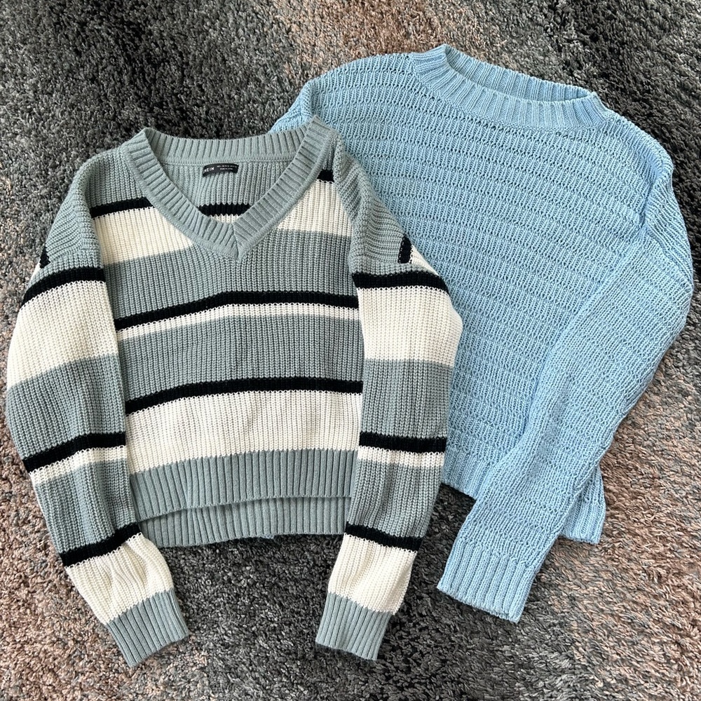 Blue Sweater Set